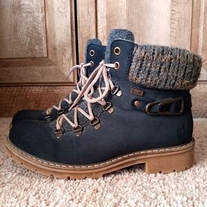 Navy Rieker Boots - Size 39